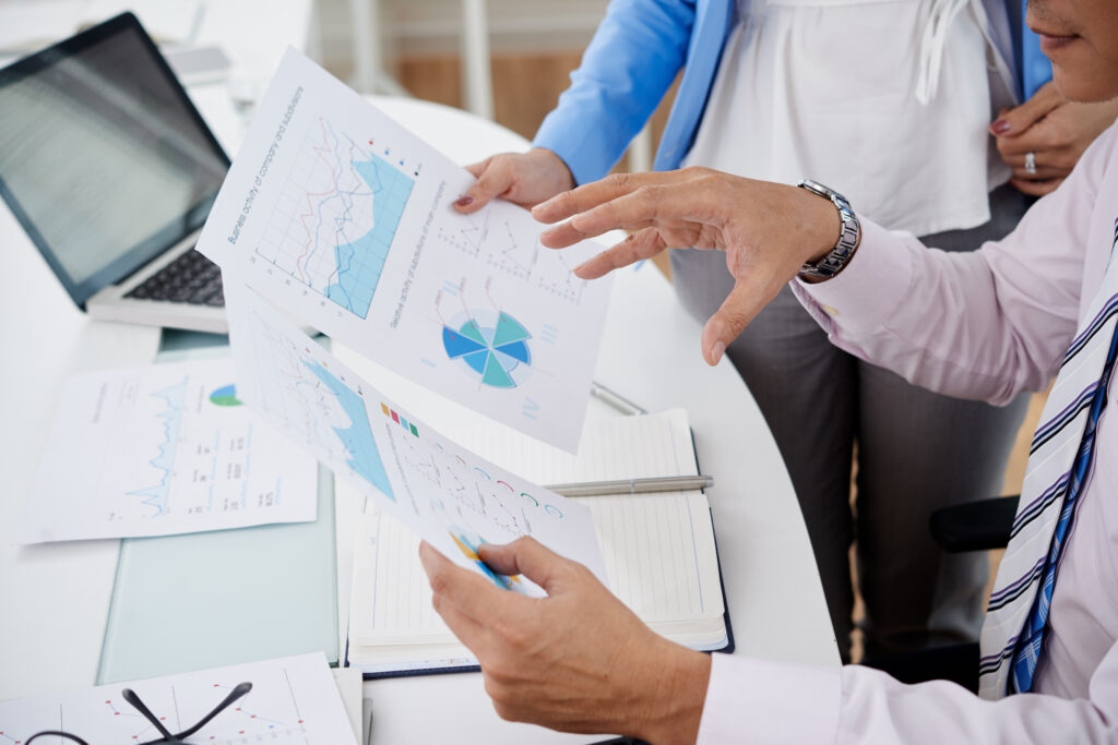 discussing financial reports
